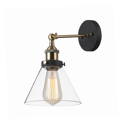 Luminosa Ing Luminosa Getan Industrial, Retro 1 Dome Wall Lamp, E27 Light