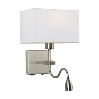 Luminosa Lighting Luminosa Modern Led Bedside Lamp NickelWarm White 3000K 350Lm from B&Q