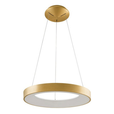 Luminosa Lighting Luminosa Modern Led Hanging Pendant Brushed GoldWarm White 3000K 2200Lm from B&Q