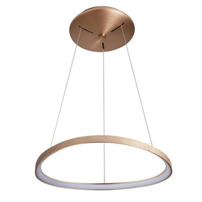 B&Q -  Luminosa Modern Led Hanging Pendant Brushed GoldWarm White 3000K 2640Lm Dimmable