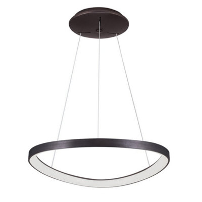 B&Q -  Luminosa Modern Led Hanging Pendant Coffee BrushedWarm White 3000K 2640Lm Dimmable
