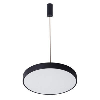 B&Q -  Luminosa Modern Led Hanging Pendant BlackWarm White 3000K 1800Lm