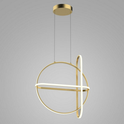 B&Q -  Luminosa Modern Led Hanging Pendant GoldenWarm White 3000K 2000Lm Dimmable