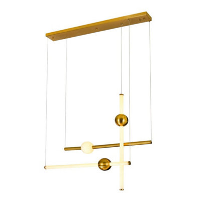 B&Q -  Luminosa Modern Led Hanging Pendant CopperWarm White 3000K