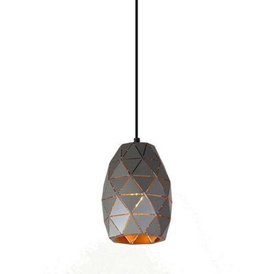 Luminosa Lighting Luminosa Modern Hanging Pendant GraphiteGoldChampagne 1 Light E27 from B&Q