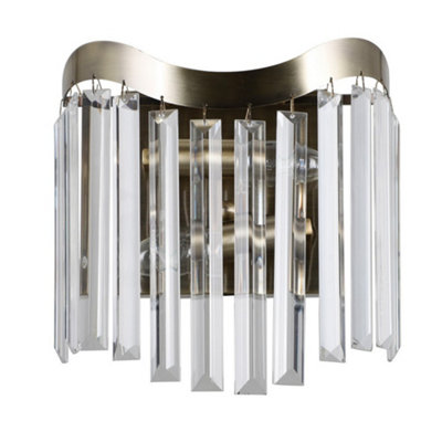 B&Q -  Luminosa Stylized Wall Lamp Antique Bronze 2 Light E14
