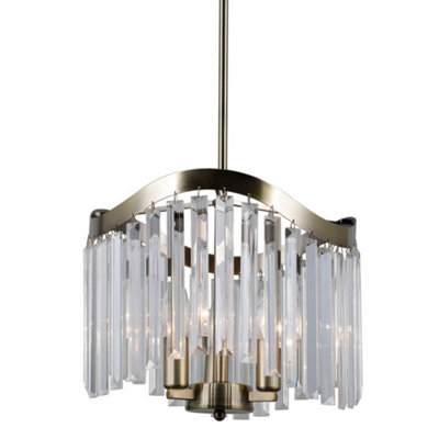 Luminosa Lighting Luminosa Stylized Hanging Pendant Antique Bronze 3 Light E14 from B&Q