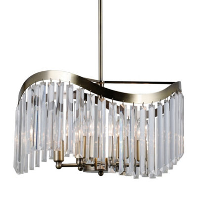 Luminosa Lighting Luminosa Stylized Hanging Pendant Antique 6 E14 Bronze/Light
