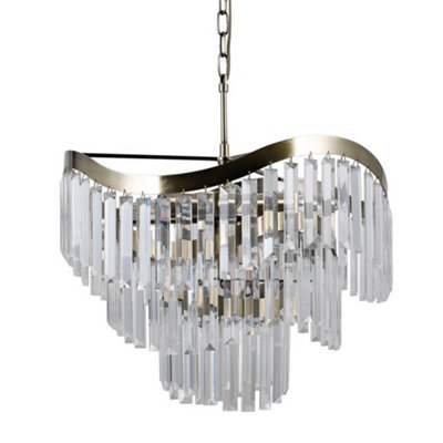 Luminosa Lighting Luminosa Stylized Hanging Pendant Antique Bronze 8 Light E14 from B&Q