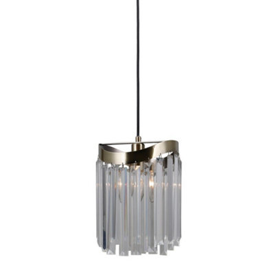 Luminosa Lighting Luminosa Stylized Hanging Pendant Antique Bronze 1 Light E14 from B&Q