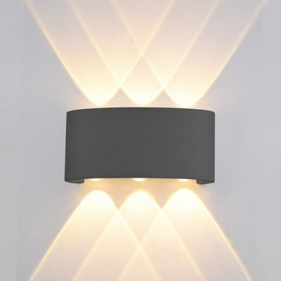 Luminosa Lighting Luminosa Ortelo Modern Outdoor Up Down Wall Lamp Led, from B&Q