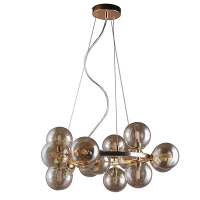 Luminosa Lighting Luminosa Marbelio Modern 15 Light Globe Pendant Ceiling LightG9 from B&Q