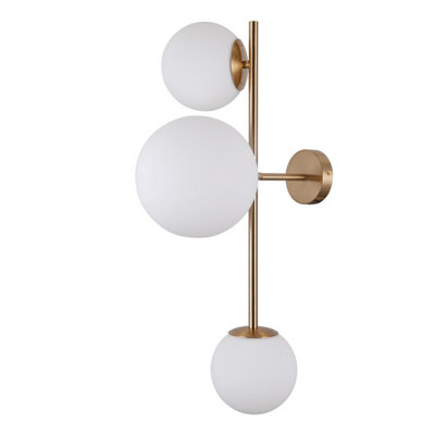 B&Q -  Luminosa Vailante Modern 3 Light Wall LampE27+E14