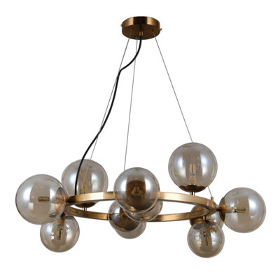 B&Q -  Luminosa Montora Modern 11 Light Globe Pendant Ceiling LightG9