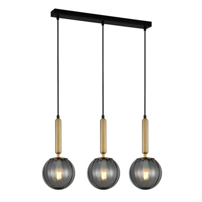 B&Q -  Luminosa Ravena Modern 3 Light Bar Pendant Ceiling LightE27 Led