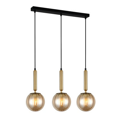 B&Q -  Luminosa Ravena Modern 3 Light Bar Pendant Ceiling LightE27 Led