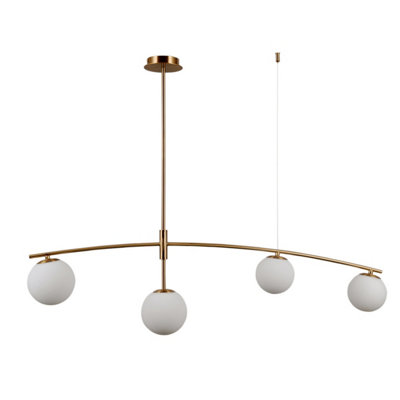 Luminosa Lighting Luminosa Senai Modern 4 Light Bar Pendant Ceiling LightG9 from B&Q