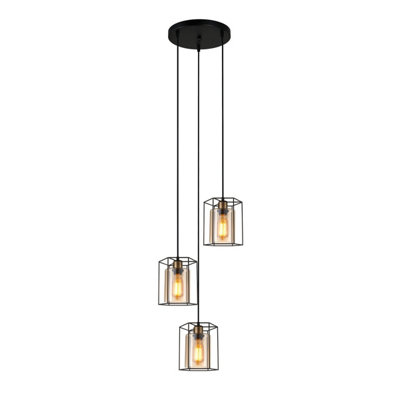 Luminosa Ing Luminosa Kalula Industrial, Retro 3 Cluster Pendant Ceiling E27 Light
