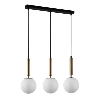 B&Q -  Luminosa Ravena Modern 3 Light Bar Pendant Ceiling LightE27