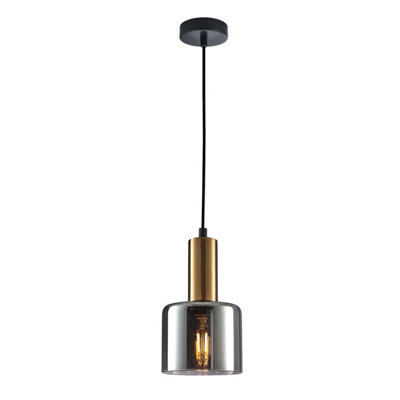 Luminosa Lighting Luminosa Santia Modern 1 Light Dome Pendant Ceiling LightE27 from B&Q