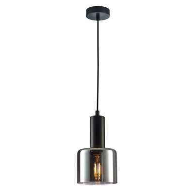 Luminosa Lighting Luminosa Santia Modern 1 Light Dome Pendant Ceiling LightE27 from B&Q