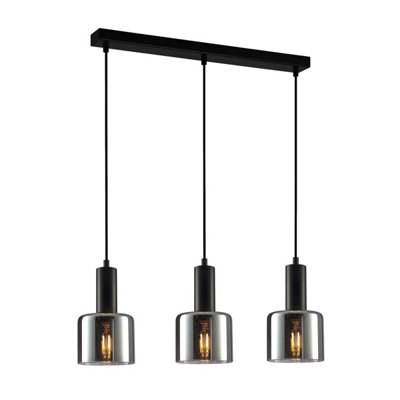 Luminosa Lighting Luminosa Santia Modern 3 Light Bar Pendant Ceiling LightE27 from B&Q