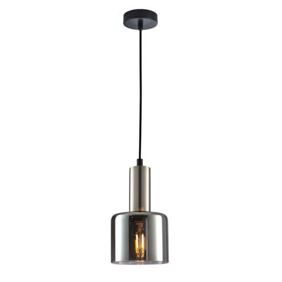 Luminosa Lighting Luminosa Santia Modern 1 Light Dome Pendant Ceiling LightE27 from B&Q