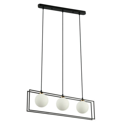 B&Q -  Luminosa Grosetta Modern 3 Light Globe Pendant Ceiling LightG9