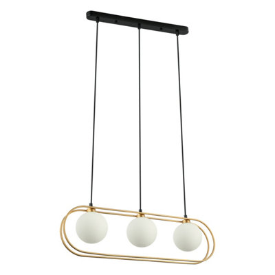 Luminosa Lighting Luminosa Grosetta Modern 3 Light Globe Pendant Ceiling LightG9 from B&Q