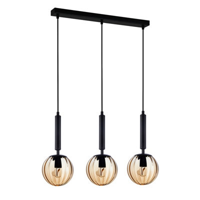 B&Q -  Luminosa Ravena Modern 3 Light Bar Pendant Ceiling LightE27