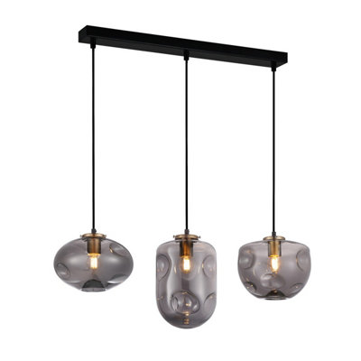 Luminosa Lighting Luminosa Hatella Modern 3 Light Bar Pendant Ceiling LightE27 from B&Q