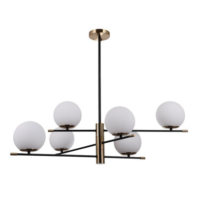 Luminosa Lighting Luminosa Stelia Modern 6 Light Globe Pendant Ceiling LightE14 from B&Q