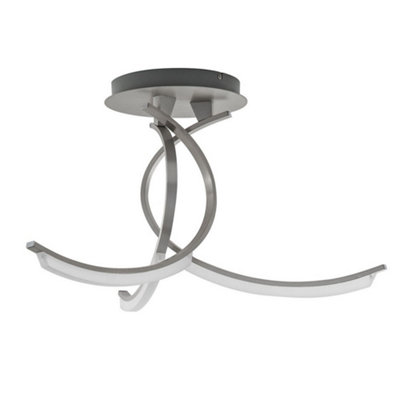 Luminosa Ing Luminosa Modern Led Flush Ceiling Satin, Warm 3000K 2200Lm Light/White