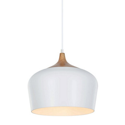 Luminosa Lighting Luminosa Modern Hanging Pendant White 1 Light E27 from B&Q