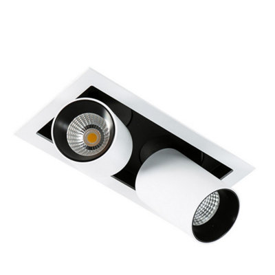 Luminosa Lighting Luminosa Modern Technical Led Recessed Ceiling WhiteBlackCool White 4000K 1640Lm