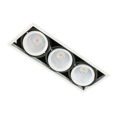 Luminosa Lighting Luminosa Modern Technical Led Recessed Ceiling WhiteBlackCool White 4000K 4200Lm from B&Q