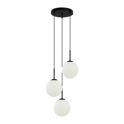 Luminosa Lighting Luminosa Deore Cluster Pendant Ceiling Light Black 3Xe27 from B&Q