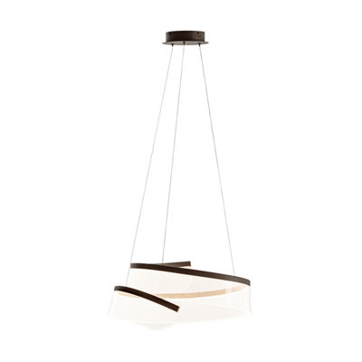 Luminosa Lighting Luminosa Rustin Led Pendant Ceiling Light Coffee 3000K Warm White from B&Q