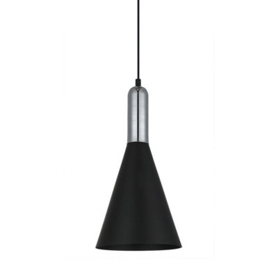 Luminosa Lighting Luminosa Modern Hanging Pendant Black 1 Light E27 from B&Q
