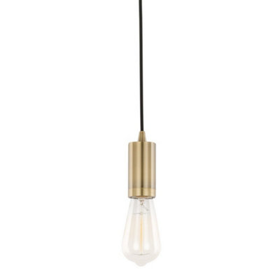 Luminosa Lighting Luminosa Modern Hanging Pendant Lamp Holders Antique Bronze 1 Light E27 from B&Q