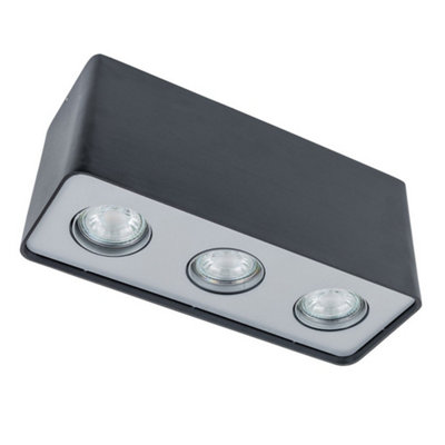 Luminosa Lighting Luminosa Modern Surface Mounted 3 Led, Gu10 Black/Light