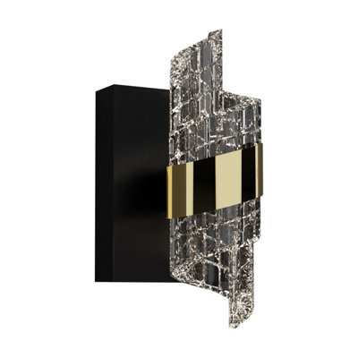 Luminosa Lighting Luminosa Tonga Wall Lamp BlackGold 3000K Warm White from B&Q