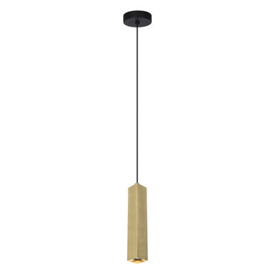 Luminosa Lighting Luminosa Ander Slim Pendant Ceiling Light BlackBrass from B&Q