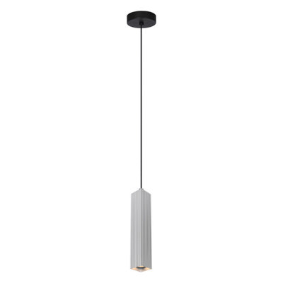 Luminosa Lighting Luminosa Tecno Slim Pendant Ceiling Light Aluminum from B&Q
