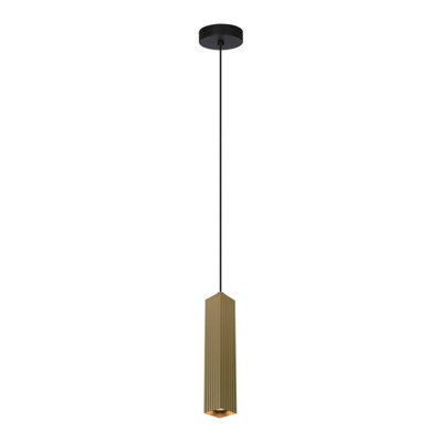Luminosa Lighting Luminosa Tecno Slim Pendant Ceiling Light Gold from B&Q