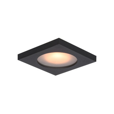Luminosa Lighting Luminosa Antar Square Recessed Downlight Black Ip44 from B&Q
