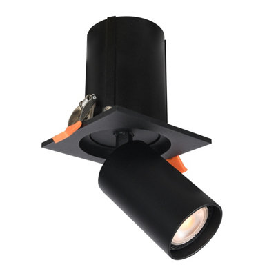 Luminosa Lighting Luminosa Termo Square Recessed Downlight Black Sandblasted from B&Q