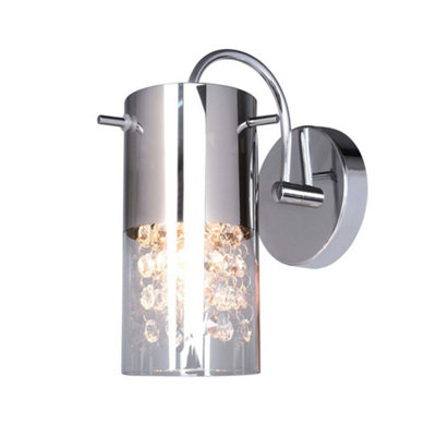Luminosa Lighting Luminosa Wall Lamp Chrome 1 Light  With Clear ShadeE14 from B&Q