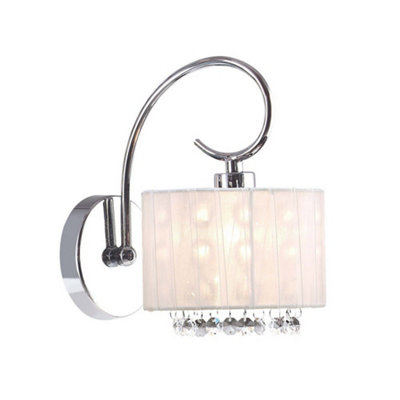 Luminosa Lighting Luminosa Wall Lamp Chrome 1 Light  With Crystal ShadeE14 from B&Q
