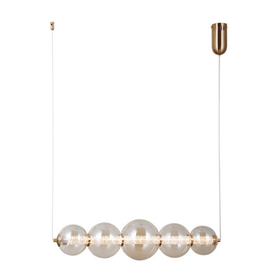 Luminosa Lighting Luminosa Butero Bar Pendant Ceiling Light Gold 3000K Warm White from B&Q
